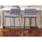 Homeroots Set of Two 26" Gray And Black Fabric And Steel Counter Height Bar Chairs 555727 - alternate 9