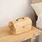 Vintiquewise Wooden Treasure Chest Arched Lid Gold Metal Accents Front Locking Latch & Top Handle QI004851 - alternate 5