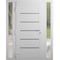 Vdomdoors Front Exterior Prehung Metal-Plastic Door, Manux 8415 White Silk, 2 Side Sidelite Transoms, Office MANUX8415EXD-WS-W14+32+14xH80-RH - alternate 1