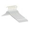 Nahanco 17in High Gloss White Wooden SlimLine Shirt/Dress Hanger w/ Gold Hook, 50PK SL7051750GH - alternate 2
