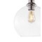 Jonathan Y Marla 9.75" 1-Light Bohemian Farmhouse Iron/Seeded Glass LED Semi Flush Mount, Nickel/Clear JYL7566A - alternate 6
