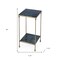 Homeroots 24" Green and Gold Marble and Iron Square End Table With Shelf 634882 - alternate 7