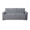 Homeroots 83" Dark Gray Sleeper USB Sleeper Sofa And Toss Pillow With Black Legs 559224 - alternate 6