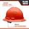 Malta Dynamics Full Brim Hard Hat, Polyethylene, 4 Point Ratchet, Type 1, Class E and G, Orange HHO2004 - alternate 6