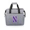Picnic Time Family Of Brands NCAA Northwestern Wildcats On The Go Lunch Bag Cooler - Soft Cooler Lunch Box, Heathered Gray 510-00-105-434-0 - alternate 1
