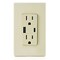 Leviton USBReceptacle, 15A, 1/2hp, Ivory, Thrmplstc T5633-I - alternate 5