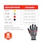 Ergodyne Knit Gloves, Rough Palm, Knit, 1 PR 7061 - alternate 6