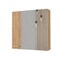 Homeroots 24" Natural Wood Floating Double Door Bathroom Vanity And Medicine Cabinet With Mirror 478390 - alternate 1