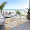 Homeroots 8' X 10' Ivory And Beige Floral Washable Indoor Outdoor Area Rug 611147 - alternate 7