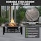 Pure Garden 37-inch Outdoor Fire Pit Table, Black 50-153 - alternate 6