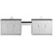 James Martin Vanities Bellshire 120" Dual Vanity Set w/24" Make-Up Counter, Bright White w/3 cm Charcoal Soapstone Silesto 660-VMC120-BW-3CSP - alternate 1