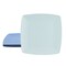 Gibson Home Grayson 4 Piece 8.5 Inch Square Melamine Dessert Plate Set in Assorted Blue 136428.04 - alternate 1