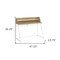 Homeroots 47" Natural and White Wood and Metal Sled Computer Desk 489987 - alternate 4