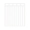 Nuvo Iron 45-in W x 46-in H Glossy Wht Benitoite Gate 48-in W Opening Self Close Hardware W/Dbl Side Handle IBG04546GW - alternate 1