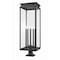 Z-Lite Nova 5 Light Outdoor Pier Mounted Fixture, Black/Clear, 12.5 In W x 37 In H 5018PHXLR-533PM-BK - alternate 1