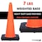 Traffic Kontrol 28in Traffic Cone, 7 lbs, Orange, No Reflective Collar, 1PC TKTC-28-7-OR-NC - alternate 6