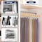 Serenelife Skirt and Pant Hanger with Adjustable Non-Slip Steel Clips, Premium Wooden, 360 degrees, 10PK SLWPNW10 - alternate 4