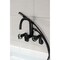 Kingston Brass Wall Mount Clawfoot Tub Faucet, Matte Black AE8450CG - alternate 5