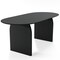 Homeroots 67" Black Solid Wood Double Pedestal Base Oval Dining Table 712161 - alternate 6