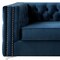 Homeroots 84" Navy Blue Velvet Sofa With Silver Legs 543946 - alternate 5