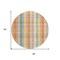 Homeroots 8' Peach Ivory And Orange Round Plaid Washable Indoor Outdoor Area Rug 613983 - alternate 8