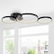 Jonathan Y Nube 26.9 in. 3-Light Contemporary Modern Metal Integrated LED Flush Mount, Black JYL7100A - alternate 6