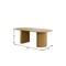 Homeroots 86" Natural Solid Wood Double Pedestal Base Oval Dining Table 720700 - alternate 4