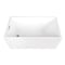 Kingston Brass 51" Acrylic Rectangular Double Ended Freestanding Tub with Drain, Glossy White/Brushed Nickel VTSQ512823C418 - alternate 1