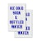 Signmission Ice Cold Soda & Bottled Water, Vinyl Decals Only 24 Inch x 36 Inch, Vinyl Decal, 2PK DSB-2436-2PACK-IceColdSoda&BottledWater - alternate 1