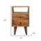Homeroots 20" Brown Solid Wood Two Drawer Nightstand 651551 - alternate 15