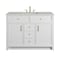 James Martin Vanities Bellshire 48" Single Vanity, Bright White w/ 3 CM Lime Delight Silestone Top 660-V48-BW-3LDL - alternate 1
