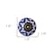 Homeroots Set of Eight Blue And White Ceramic And Metal Drawer Pull Knobs, 8PK 544449 - alternate 2