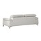 Homeroots 87" White Italian Leather Sofa With Silver Legs 329688 - alternate 4