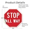 Signmission Stop All Way, 10 Inch X 10 Inch, Vinyl Decal OC-D-10-9 - alternate 4