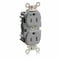 Leviton Straight Blade Receptacle, 5-15R, 15 A, 125V AC, Surface Mount, Self-Grounded M8200-GY - alternate 1