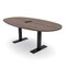 Skutchi Designs 6ft Conference Table With Power Unit | 6 Person Modular Boval Meeting Table | Harmony Series HAR-BOVL-48X72-T.BK-H3041-EBLK - alternate 1