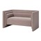 Homeroots 57in Taupe Velvet Loveseat 573998 - alternate 1