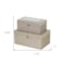Homeroots Set of Two Rose Gold Solid Wood Glass And Metal Box With Lid, 2PK 489334 - alternate 6