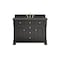 James Martin Vanities Brookfield 48 in. Single Vanity, Black Onyx w/ 3 CM Parisien Bleu Silestone Top 547-V48-BKO-3PBL - alternate 1
