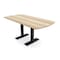 Skutchi Designs 6 Person Conference Table With Power Unit | 6' Arc Rectangle Table | Harmony Series HAR-AREC-36X72-T.BK-K525-NA - alternate 1