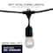 Bulbrite 30 ft. Plug-In Edison Bulb S14 Incandescent Vintage Style Black String Light 12 Sockets- Bulbs 812312 - alternate 4