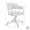 Armen Living Tibet Swivel Tilt Rolling Dining Chair with Matte Black Iron and Vintage Gray Faux Leather LCTISIGRYBLK - alternate 7