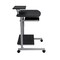 Homeroots 29" Graphite Wood and Stainless Steel Computer Desk 723728 - alternate 5