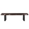 Homeroots 68" Dark Brown and Black Distressed Solid Wood Dining Bench 522082 - alternate 1