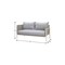 Homeroots 59" Gray Polypropylene Sofa 667662 - alternate 6