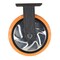 Vestil Polyurethane Rigid Caster 8 In. Diameter x 2 In. Width 925 Lb. Capacity Orange/Silver CST-E6-8X2PUP-R - alternate 4