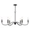 Vaxcel Annabelle 6-Light Farmhouse Chandelier, Matte Black, Candle Style, 36-In. Wide H0320 - alternate 1