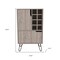 Homeroots Light Gray Bar Cabinet with Two Door Panels 473307 - alternate 5