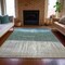 Homeroots 3' X 5' Teal Blue And Gray Abstract Washable Indoor Outdoor Area Rug 632059 - alternate 8