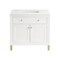 James Martin Vanities Chicago 36 in. Single Vanity, Glossy White, w/ 3 CM White Zeus Silestone Top 503-V36-GW-3WZ - alternate 6